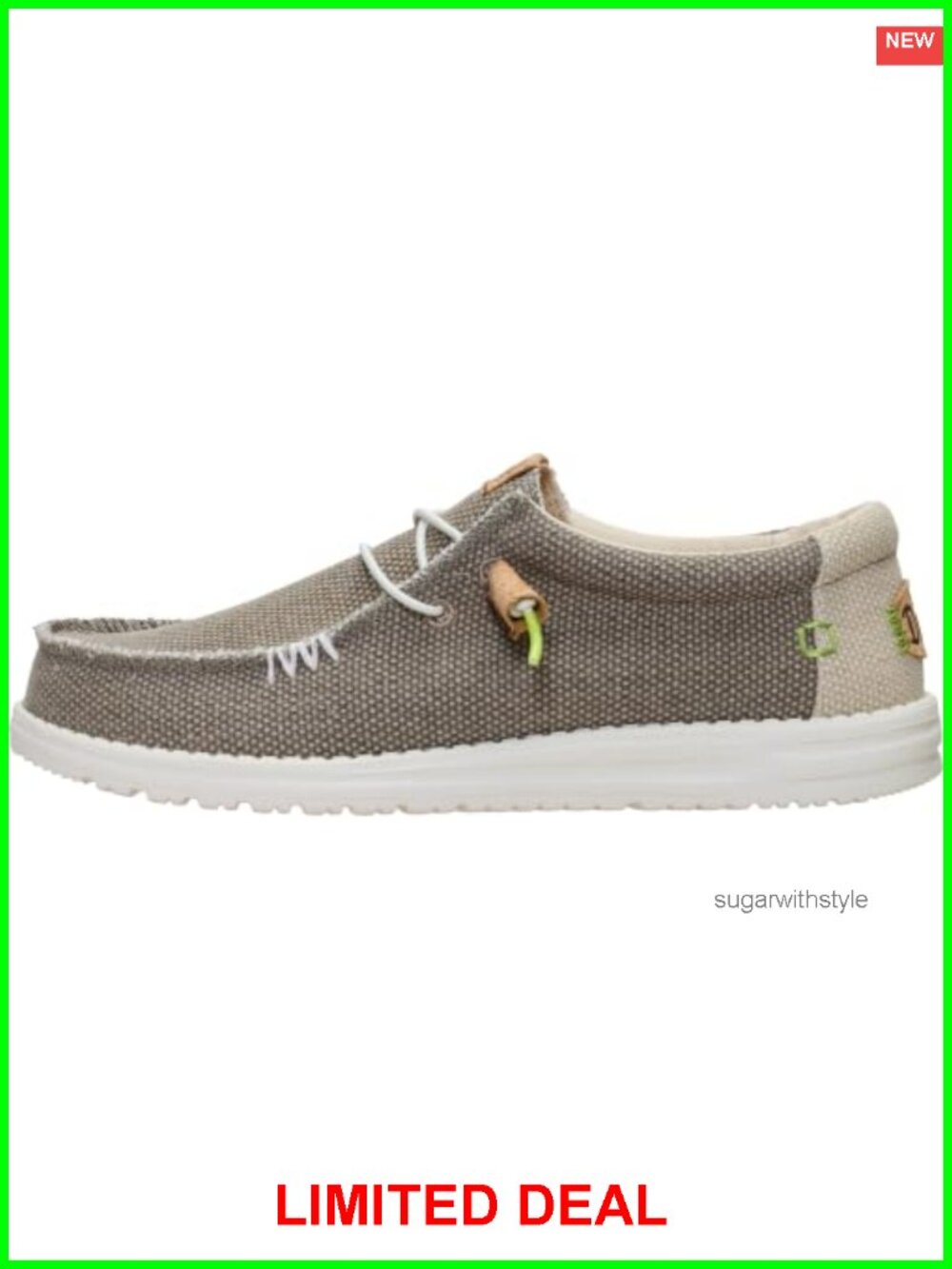 HEYDUDE Wally Braided Men's Slip On Loafer, Lightweight Casual Comfort, Travel